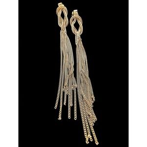 Nickel Free Statement Earrings Matte Gold Tone Drop Pierced Fashion Jewelry NNT